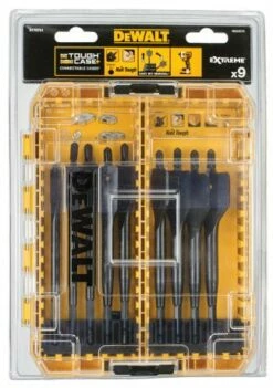 DeWALT Coffret ToughCase De 9 Mèches à Bois - DT70751