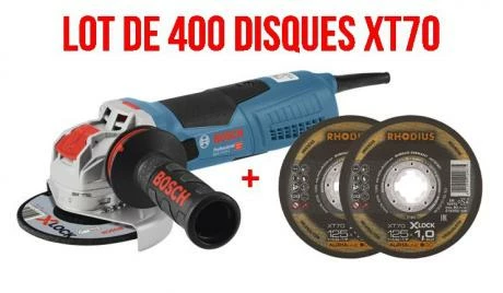 Lot De 400 Disques XT 70 XLOCK + Meuleuse BOSCH GWS17-125 S OFFERTE 1 Lot De 400 Disques XT 70 XLOCK + Meuleuse BOSCH GWS17-125 S OFFERTE