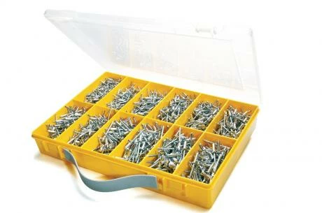 Coffret 1600 Rivets Alu/acier Tête Ronde Standard 1 Coffret 1600 Rivets Alu/acier Tête Ronde Standard