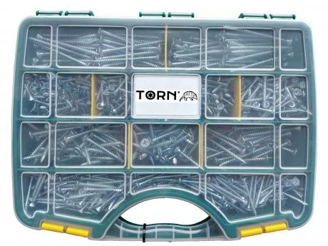 Coffret Vis Bois TORN® Tête Fraisée Acier Zingué Torx - Filetage Total 1 Coffret Vis Bois TORN® Tête Fraisée Acier Zingué Torx - Filetage Total