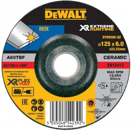 DeWALT Disque à Tronçonner Inox XR EXTREME RUNTIME 1 DeWALT Disque à Tronçonner Inox XR EXTREME RUNTIME