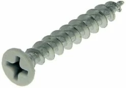 Vis Pour Profil PVC à Tête Fraisée Simple Filet SE Laqué Blanc